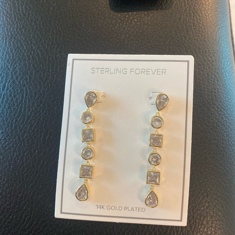 Gold plated sterling silver earrings
